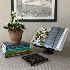 Selections Cast Iron Cook Recipe Book Stand And Trivet Set -Vonshef shop 74154505 3