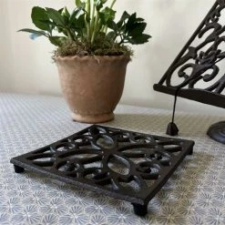 Selections Cast Iron Cook Recipe Book Stand And Trivet Set -Vonshef shop 74154505 4