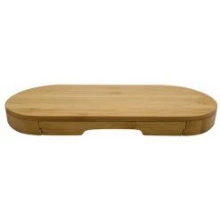 TEETOK Bamboo Wooden Chopping Board Food Cutting And Serving Cheese Boards With Knives -Vonshef shop 74439721 3