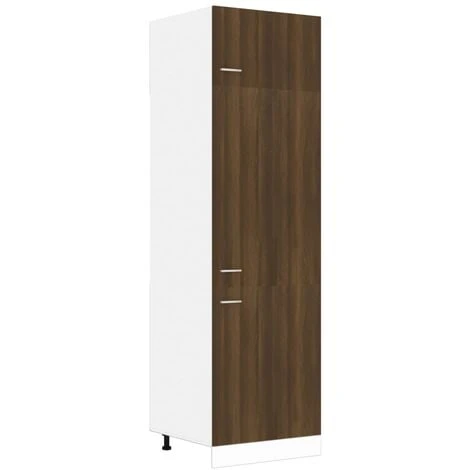 Refrigerator Cabinet Brown Oak 60x57x207 Cm Engineered Wood VidaXL 1 Refrigerator Cabinet Brown Oak 60x57x207 Cm Engineered Wood VidaXL