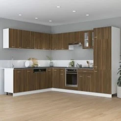 Refrigerator Cabinet Brown Oak 60x57x207 Cm Engineered Wood VidaXL 8 Refrigerator Cabinet Brown Oak 60x57x207 Cm Engineered Wood VidaXL -Vonshef shop 74500016 4