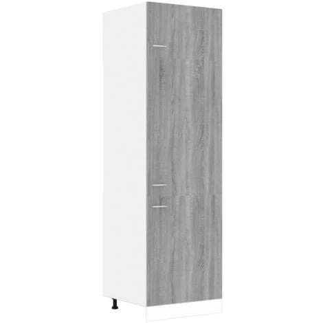 Refrigerator Cabinet Grey Sonoma 60x57x207 Cm Engineered Wood VidaXL 1 Refrigerator Cabinet Grey Sonoma 60x57x207 Cm Engineered Wood VidaXL