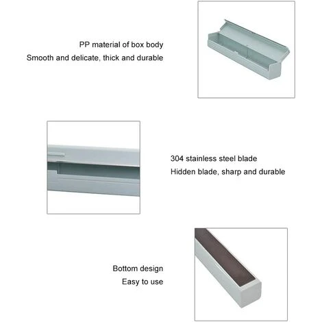 EINEMGELD Plastic Cling Film Dispenser With Refillable Cutter, Cling Film Dispenser, Aluminum Foil Dispenser For Kitchen, Handy Cutter Tool (Sky Blue) 4 EINEMGELD Plastic Cling Film Dispenser With Refillable Cutter, Cling Film Dispenser, Aluminum Foil Dispenser For Kitchen, Handy Cutter Tool (Sky Blue) - Image 4