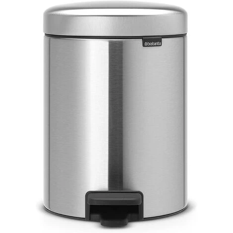 EINEMGELD 112645 Newicon Pedal Bin With Plastic Bucket, 5 L - Matt Steel 1 EINEMGELD 112645 Newicon Pedal Bin With Plastic Bucket, 5 L - Matt Steel
