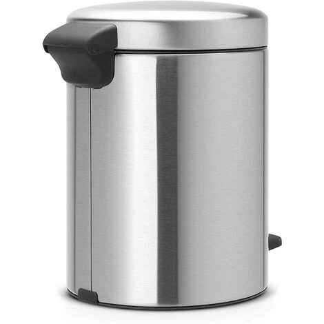 EINEMGELD 112645 Newicon Pedal Bin With Plastic Bucket, 5 L - Matt Steel 2 EINEMGELD 112645 Newicon Pedal Bin With Plastic Bucket, 5 L - Matt Steel - Image 2