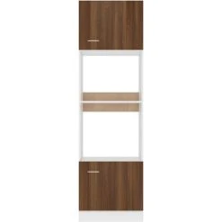 Microwave Cabinet Brown Oak 60x57x207 Cm Engineered Wood VidaXL 9 Microwave Cabinet Brown Oak 60x57x207 Cm Engineered Wood VidaXL -Vonshef shop 75657988 5