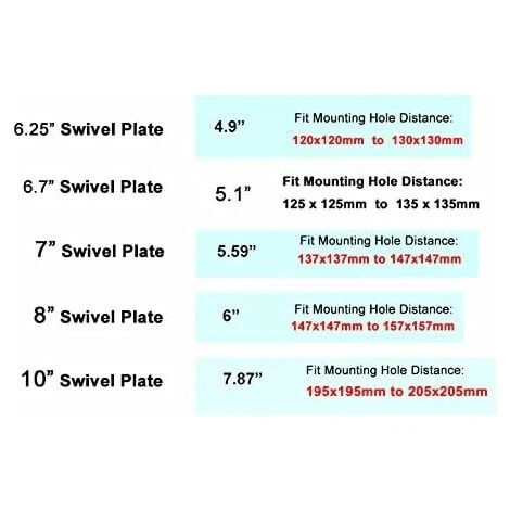 JOORRT 6.25 Heavy Duty Bar Stool Swivel Plate Replacement, Square Swivel Mechanism For Recliner Chair Or Furniture - Ball Bearing Swivel Boat Seat 5 JOORRT 6.25 Heavy Duty Bar Stool Swivel Plate Replacement, Square Swivel Mechanism For Recliner Chair Or Furniture - Ball Bearing Swivel Boat Seat - Image 5