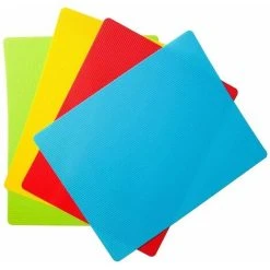 NAXUNNN Flexible Plastic Cutting Board Mats, Colored Mats With Food Icons -Vonshef shop 77689609 3