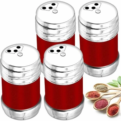 Devenirriche 4 Pieces Spice Jars, Spice Boxes With Swing Lid For Salt, Pepper, Herbs, 3 Sprinkling Modes 1 Devenirriche 4 Pieces Spice Jars, Spice Boxes With Swing Lid For Salt, Pepper, Herbs, 3 Sprinkling Modes