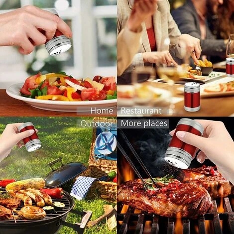 Devenirriche 4 Pieces Spice Jars, Spice Boxes With Swing Lid For Salt, Pepper, Herbs, 3 Sprinkling Modes 2 Devenirriche 4 Pieces Spice Jars, Spice Boxes With Swing Lid For Salt, Pepper, Herbs, 3 Sprinkling Modes - Image 2