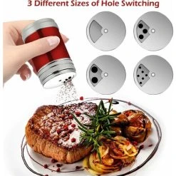 Devenirriche 4 Pieces Spice Jars, Spice Boxes With Swing Lid For Salt, Pepper, Herbs, 3 Sprinkling Modes 8 Devenirriche 4 Pieces Spice Jars, Spice Boxes With Swing Lid For Salt, Pepper, Herbs, 3 Sprinkling Modes -Vonshef shop 77696942 4