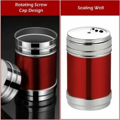 Devenirriche 4 Pieces Spice Jars, Spice Boxes With Swing Lid For Salt, Pepper, Herbs, 3 Sprinkling Modes 9 Devenirriche 4 Pieces Spice Jars, Spice Boxes With Swing Lid For Salt, Pepper, Herbs, 3 Sprinkling Modes -Vonshef shop 77696942 5