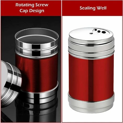 Devenirriche 4 Pieces Spice Jars, Spice Boxes With Swing Lid For Salt, Pepper, Herbs, 3 Sprinkling Modes 5 Devenirriche 4 Pieces Spice Jars, Spice Boxes With Swing Lid For Salt, Pepper, Herbs, 3 Sprinkling Modes - Image 5