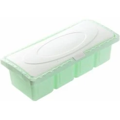 Devenirriche Spice Jars 4 Compartment Kitchen Seasoning Storage Box For Coffee And Spices Salt And Pepper 21 9.5 5.8cm Green 1 Pcs