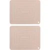 PESCE Silicone Trivet Mat For Hot Dishes/Heat Resistant Pot Holder, Non Slip Thick Flexible Hot Pads For Kitchen Table Pink
