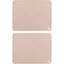 PESCE Silicone Trivet Mat For Hot Dishes/Heat Resistant Pot Holder, Non Slip Thick Flexible Hot Pads For Kitchen Table Pink
