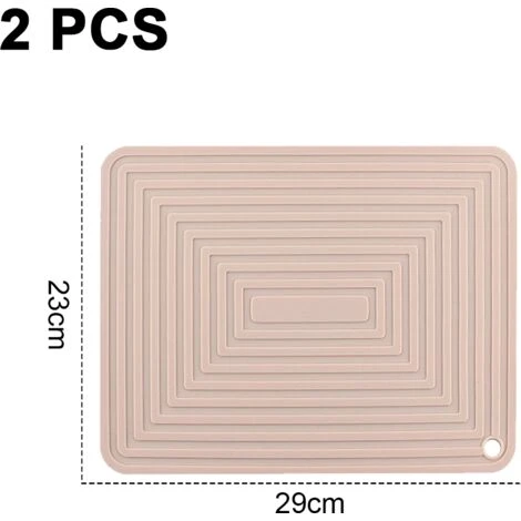 PESCE Silicone Trivet Mat For Hot Dishes/Heat Resistant Pot Holder, Non Slip Thick Flexible Hot Pads For Kitchen Table Pink 2 PESCE Silicone Trivet Mat For Hot Dishes/Heat Resistant Pot Holder, Non Slip Thick Flexible Hot Pads For Kitchen Table Pink - Image 2