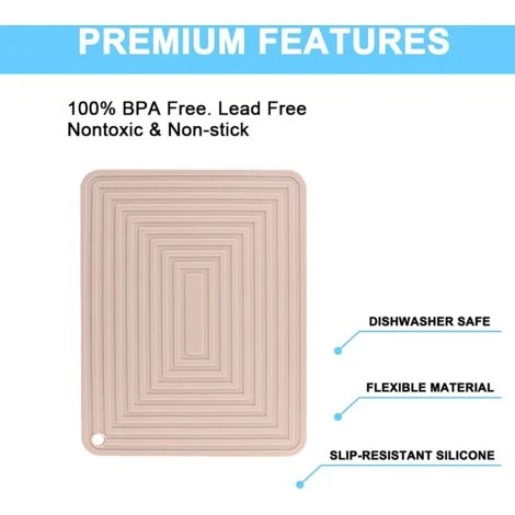 PESCE Silicone Trivet Mat For Hot Dishes/Heat Resistant Pot Holder, Non Slip Thick Flexible Hot Pads For Kitchen Table Pink 3 PESCE Silicone Trivet Mat For Hot Dishes/Heat Resistant Pot Holder, Non Slip Thick Flexible Hot Pads For Kitchen Table Pink - Image 3