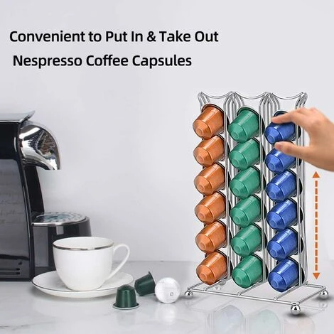 HEGUYEY Coffee Capsule Holder For 42pcs Nespresso Coffee Capsules, Nespresso Capsule Coffee Holder, Coffee Pod Holder Stand, Coffee Rack Storage Holder For Office Kitchen 2 HEGUYEY Coffee Capsule Holder For 42pcs Nespresso Coffee Capsules, Nespresso Capsule Coffee Holder, Coffee Pod Holder Stand, Coffee Rack Storage Holder For Office Kitchen - Image 2