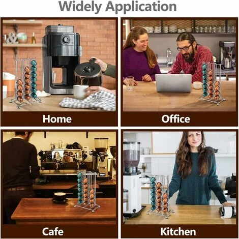 HEGUYEY Coffee Capsule Holder For 42pcs Nespresso Coffee Capsules, Nespresso Capsule Coffee Holder, Coffee Pod Holder Stand, Coffee Rack Storage Holder For Office Kitchen 5 HEGUYEY Coffee Capsule Holder For 42pcs Nespresso Coffee Capsules, Nespresso Capsule Coffee Holder, Coffee Pod Holder Stand, Coffee Rack Storage Holder For Office Kitchen - Image 5