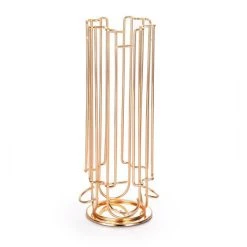 HEGUYEY Luxurious Coffee Capsule Holder. Suitable For 24 Capsules. Coffee Capsule Carousel Storage, Organizer And Dispenser. Rotating Tower Stand For Counter, Cafe, Housewarming -Vonshef shop 78705651 3