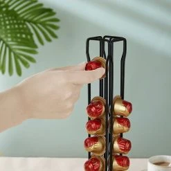 HEGUYEY Rotating Capsule Holder Coffee Pod Storage Rack 360 Degree Rotating Coffee Capsule Holder Holds 40 Capsules Ideal For Home Office Kitchen 37 X 11cm 7 HEGUYEY Rotating Capsule Holder Coffee Pod Storage Rack 360 Degree Rotating Coffee Capsule Holder Holds 40 Capsules Ideal For Home Office Kitchen 37 X 11cm -Vonshef shop 78707257 3
