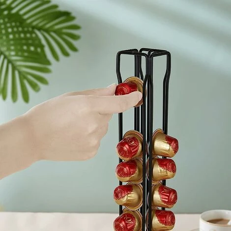 HEGUYEY Rotating Capsule Holder Coffee Pod Storage Rack 360 Degree Rotating Coffee Capsule Holder Holds 40 Capsules Ideal For Home Office Kitchen 37 X 11cm 3 HEGUYEY Rotating Capsule Holder Coffee Pod Storage Rack 360 Degree Rotating Coffee Capsule Holder Holds 40 Capsules Ideal For Home Office Kitchen 37 X 11cm - Image 3