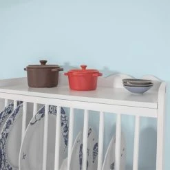 SoBuy Wall Mounted Kitchen Plate Cup Holder Dish Storage Rack Shelf,FRG275-W 8 SoBuy Wall Mounted Kitchen Plate Cup Holder Dish Storage Rack Shelf,FRG275-W -Vonshef shop 7900982 4