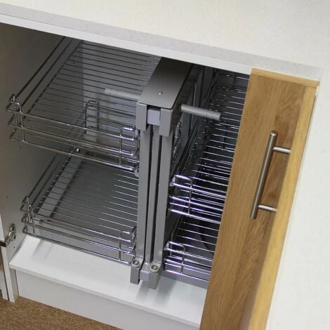KuKoo RH Magic Corner Kitchen Pull Out Baskets, Slide Out 2 KuKoo RH Magic Corner Kitchen Pull Out Baskets, Slide Out - Image 2