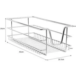 KuKoo 2 X Kitchen Pull Out Soft Close Baskets, 300mm Wide -Vonshef shop 7994731 5