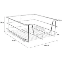 KuKoo 3 X Kitchen Pull Out Soft Close Baskets, 400mm Wide -Vonshef shop 7994734 5