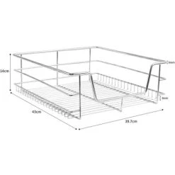 KuKoo Pull Out Soft Close Wire Storage Basket For Kitchen Or Bedroom 9 KuKoo Pull Out Soft Close Wire Storage Basket For Kitchen Or Bedroom -Vonshef shop 7994736 5