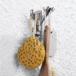 MOREJIEKA Wall Hook Towel Bathroom Door Coat Hook Metal Arm 3 Towel Hooks Towel To Support Storage Fixing Brushed Nickel -Vonshef shop 79991969 3