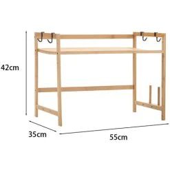 Livingandhome Free Standing Kitchen Organizer Rack Storage Shelf Spice Jars Rack -Vonshef shop 80933607 5