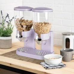Livingandhome White Modern Food Dispenser Cereal Containers Storage Dispenser
