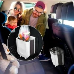 DECKON Hanging Trash Can For Kitchen Or Bathroom With Trash Bag Holder For Kitchen, Cabinet And Door - 9L White. 8 DECKON Hanging Trash Can For Kitchen Or Bathroom With Trash Bag Holder For Kitchen, Cabinet And Door - 9L White. -Vonshef shop 81189361 4