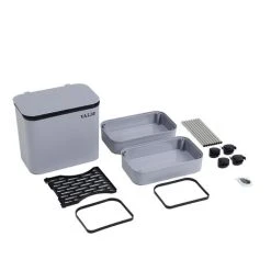 Livingandhome 3 Tier Dry Wet Rubbish Recycling Bin Moveable Trash Can -Vonshef shop 83507267 4