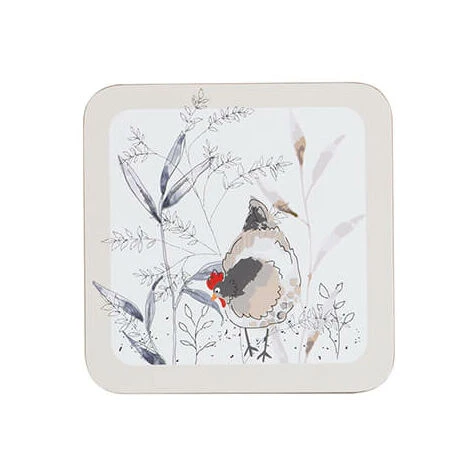 Price & Kensington Country Hens Set Of 4 Coasters 1 Price & Kensington Country Hens Set Of 4 Coasters