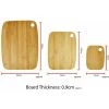 ASAB 3pc Bamboo Wooden Chopping Board Set Serving Platter Cutting Cheese Food Kitchen