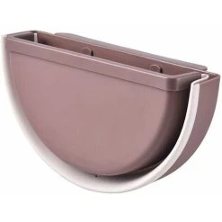 GTA Wall Mounted Collapsible Waste Bin Folded Kitchen Waste Bin Hanging Small Trash Can (Brown)