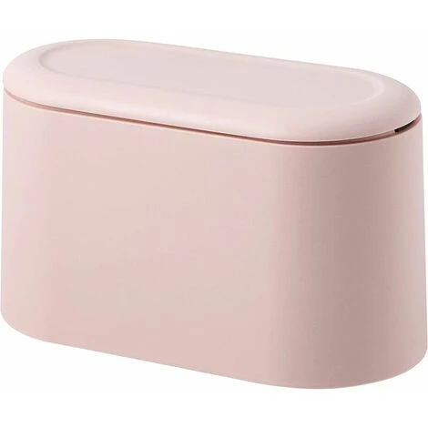 GTA Mini Counter Top Trash Can Press Cartridge Lid Trash Can Makeup Holder Vanity Bathroom Kitchen Car Office Desk (Light Pink) 1 GTA Mini Counter Top Trash Can Press Cartridge Lid Trash Can Makeup Holder Vanity Bathroom Kitchen Car Office Desk (Light Pink)