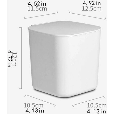 GTA Trash Can / Dustbins Rectangle Desktop Trash Can, Plastic Small Small Office Countertop Garbage Can Lid Protector Press For Open Lid Trash Trash 2 GTA Trash Can / Dustbins Rectangle Desktop Trash Can, Plastic Small Small Office Countertop Garbage Can Lid Protector Press For Open Lid Trash Trash - Image 2