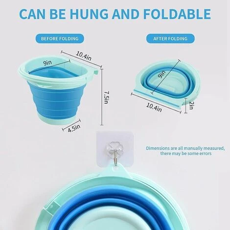 GTA Eleganted Foldable Kitchen Trash Can Door Kitchen Wall Mounted Trash Can Kitchen Bin For Car Home Office, (Blue) 1 Piece 13Thirteen 3 GTA Eleganted Foldable Kitchen Trash Can Door Kitchen Wall Mounted Trash Can Kitchen Bin For Car Home Office, (Blue) 1 Piece 13Thirteen - Image 3