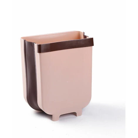 GTA Wall Mounted Collapsible Trash Can Kitchen Hanging Trash Can Portable Small Trash Can For Bathroom Kitchen Toilet Closet Door Car Trash Can 9L(Brown) 13Thirteen 1 GTA Wall Mounted Collapsible Trash Can Kitchen Hanging Trash Can Portable Small Trash Can For Bathroom Kitchen Toilet Closet Door Car Trash Can 9L(Brown) 13Thirteen