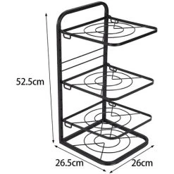 Livingandhome Kitchen 4 Tier Pan Organizer Rack Cookware Holder Stand -Vonshef shop 86252715 5