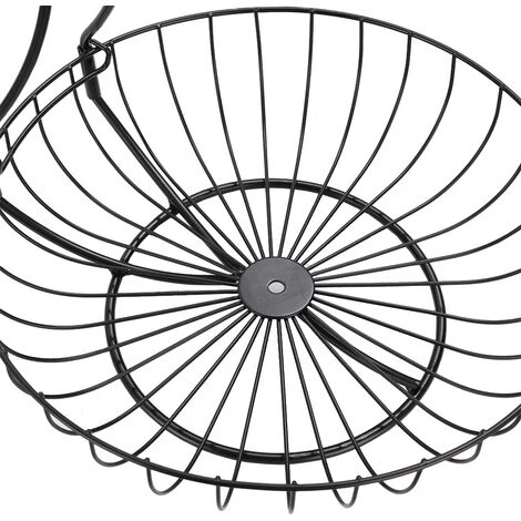 Livingandhome 2 Tier Fruit Basket Fruit Bowl With Banana Hanger 4 Livingandhome 2 Tier Fruit Basket Fruit Bowl With Banana Hanger - Image 4