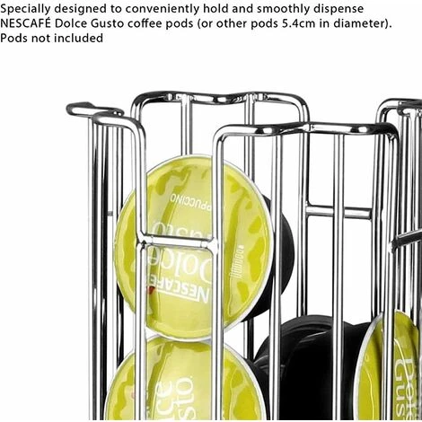 TUMALAGIA Coffee Capsule Holder Storage Holder 360 Degree Rotating Range Capsule Chrome Slim And Stylish 2 TUMALAGIA Coffee Capsule Holder Storage Holder 360 Degree Rotating Range Capsule Chrome Slim And Stylish - Image 2