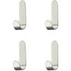 TUMALAGIA Pieces Stainless Steel Adhesive Hooks Self Adhesive Hooks Hooks Towel Keys Home Kitchen Bathroom Rustproof And Waterproof