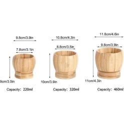 TUMALAGIA Natural Bamboo Mortar And Pestle, Manual Garlic Press, Ginger Crusher, Spice Grinder Set, Garlic Crusher, Spice Crusher, Chopper 9 TUMALAGIA Natural Bamboo Mortar And Pestle, Manual Garlic Press, Ginger Crusher, Spice Grinder Set, Garlic Crusher, Spice Crusher, Chopper -Vonshef shop 86606369 5