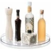 TUMALAGIA Kitchen Organizer Extra Large Plastic Turntable Without For Pantry Rotating Spice Rack For Jars And Condiments Clear
